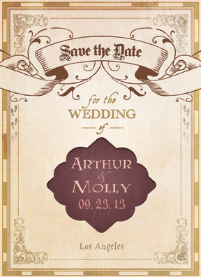 Illustration for article titled Geeky Save-the-Date cards for couples joining their lives in fandom